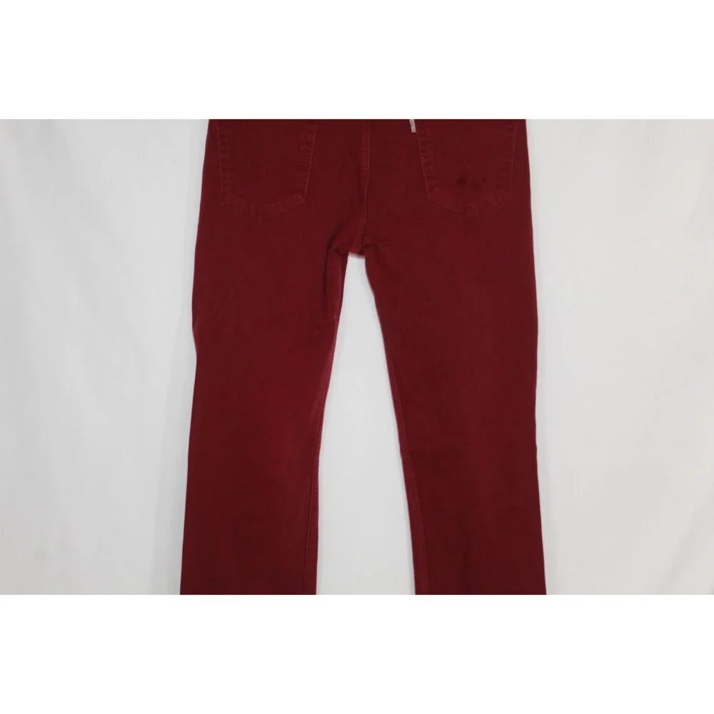 Levi's mens jeans size 33x34 514 straight leg cotton blend red mid rise 5 pocket